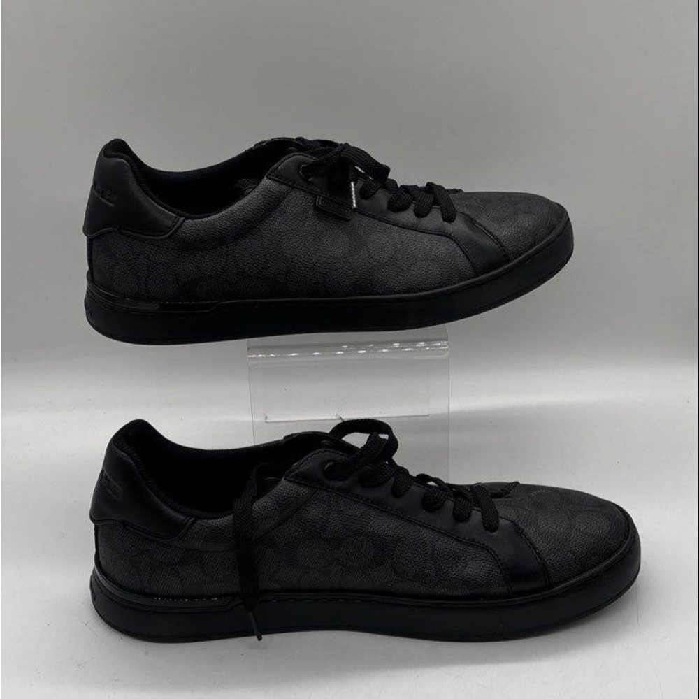 Coach Signature Black Low Top Sneaker Men's Size 12D - Picture 4 of 9